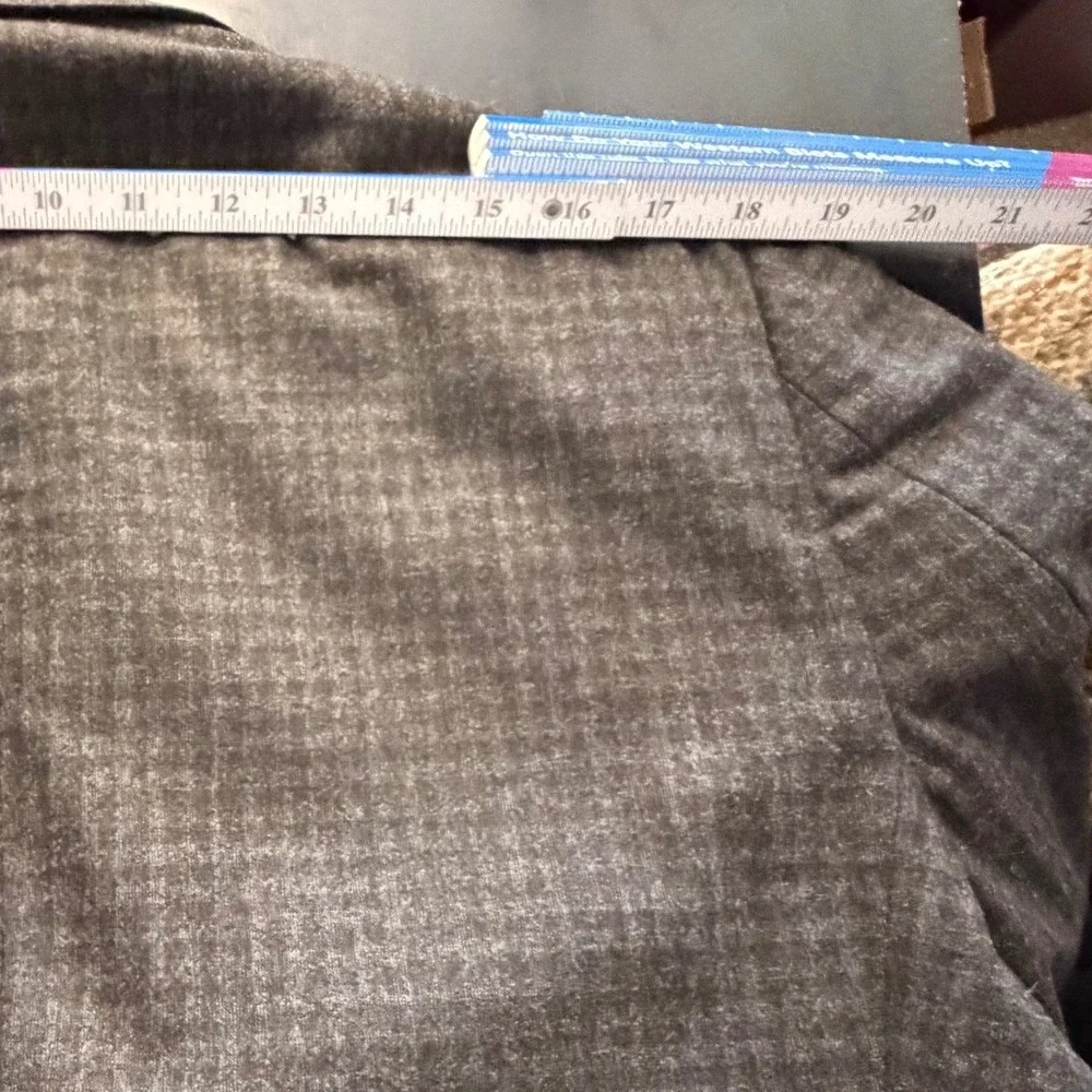 Z Zegna 54R 44R Gray Micro Check Blazer Italian Wool Blend Cut Tag Drop 8